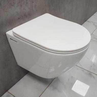 Инсталляция Grohe 38971000+ кнопка смыва Even 38966SH0 белый глянец + унитаз Bloomix Trend 1203 безободковый с сиденьем