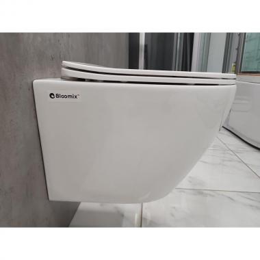 Инсталляция Grohe 38971000+ кнопка смыва Even 38966SH0 белый глянец + унитаз Bloomix Trend 1203 безободковый с сиденьем