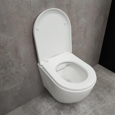 Инсталляция Grohe 38971000+ кнопка смыва Even 38966SH0 белый глянец + унитаз Bloomix Trend MD1203R/UF02 безободковый с сиденьем