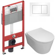 Инсталляция TECE 9400413 + унитаз Bloomix Ultra MD1204T/UF3 безободковый торнадо с сиденьем