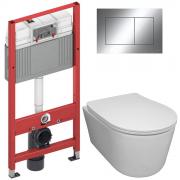 Инсталляция TECE 9400412 + унитаз Bloomix Ultra MD1204R/UF3 безободковый с сиденьем