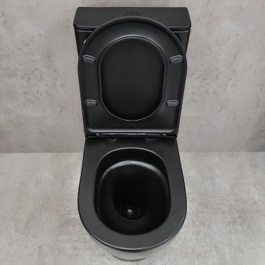 Унитаз Bloomix Black Barron 3.0 AD3091MBT/UF1 безободковый торнадо