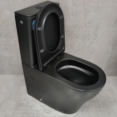 Унитаз Bloomix Black Barron 3.0 AD3091MBT/UF1 безободковый торнадо