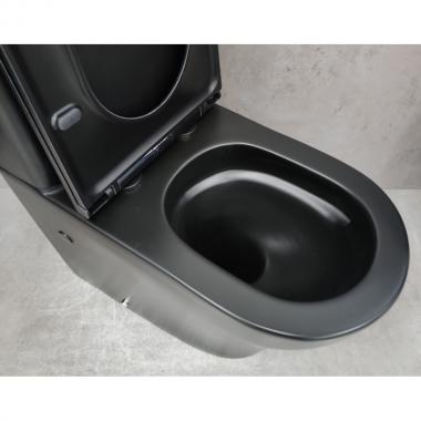 Унитаз Bloomix Black Barron 3.0 AD3091MBT/UF1 безободковый торнадо