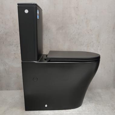 Унитаз Bloomix Black Barron 3.0 AD3091MBT/UF1 безободковый торнадо