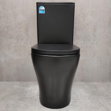 Унитаз Bloomix Black Barron 3.0 AD3091SBT/UF1 Ceramic+ безободковый торнадо с функцией биде и смесителем