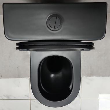Унитаз Bloomix Black Barron 3.0 AD3091SBT/UF1 Ceramic+ безободковый торнадо с функцией биде и смесителем