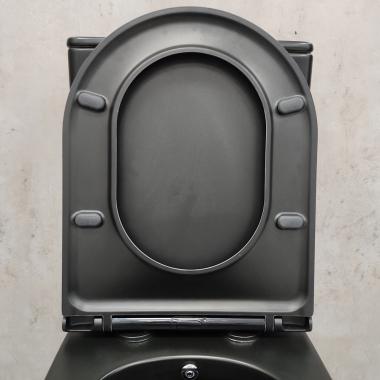 Унитаз Bloomix Black Barron 3.0 AD3091SBT/UF1 Ceramic+ безободковый торнадо с функцией биде и смесителем