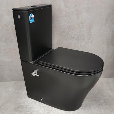 Унитаз Bloomix Black Barron 3.0 AD3091SBT/UF1 Ceramic+ безободковый торнадо с функцией биде и смесителем