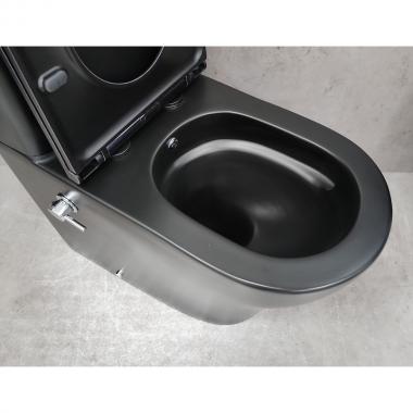 Унитаз Bloomix Black Barron 3.0 AD3091SBT/UF1 Ceramic+ безободковый торнадо с функцией биде и смесителем