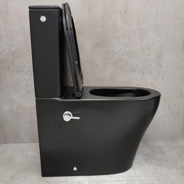 Унитаз Bloomix Black Barron 3.0 AD3091SBT/UF1 Ceramic+ безободковый торнадо с функцией биде и смесителем