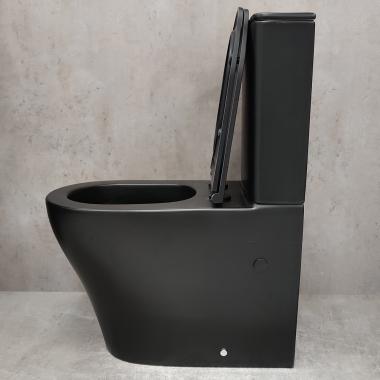 Унитаз Bloomix Black Barron 3.0 AD3091SBT/UF1 Ceramic+ безободковый торнадо с функцией биде и смесителем