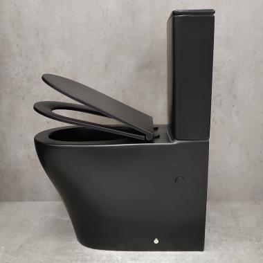 Унитаз Bloomix Black Barron 3.0 AD3091SBT/UF1 Ceramic+ безободковый торнадо с функцией биде и смесителем