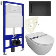 Инсталляция Bloomix Lolita 52 BL70011 + кнопка смыва Bloomix Lolita BL70013BM + унитаз Bloomix Diva MD1211R/UF3 безободковый с сиденьем