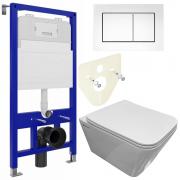 Инсталляция Bloomix Lolita 52 BL70011 + кнопка смыва Bloomix Lolita BL70020WM + унитаз Bloomix Regnum 1202 безободковый с сиденьем