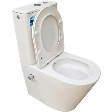 Унитаз Bloomix Rittberger AD3092TSB/F1 Ceramic+ безободковый торнадо с функцией биде и смесителем
